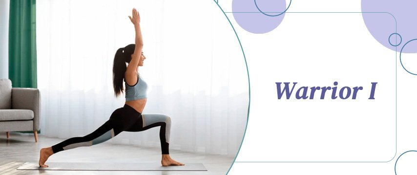 Warrior I yoga pose (Virabhadrasana I)