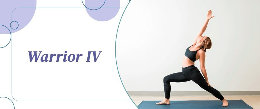 Warrior IV yoga pose demonstration