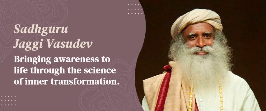 Section banner: Sadhguru Jaggi Vasudev on consciousness and Inner Engineering