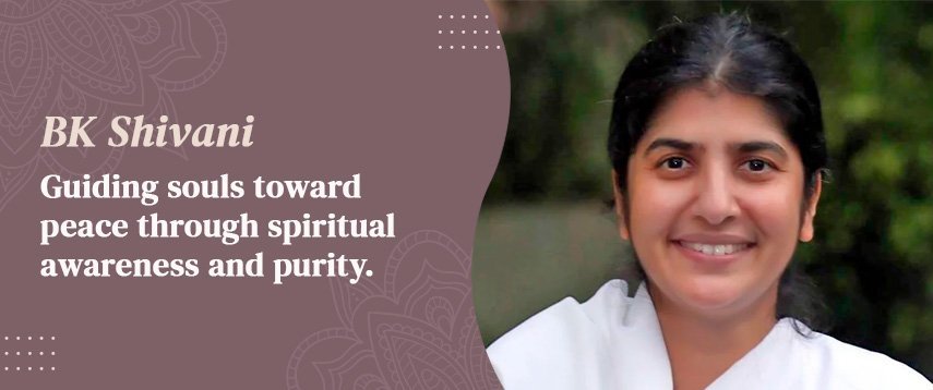 Section banner: BK Shivani on mindfulness through Rajyoga