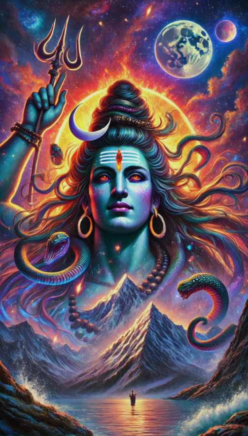 Lord Shiva in meditation, the supreme destroyer and compassionate protector